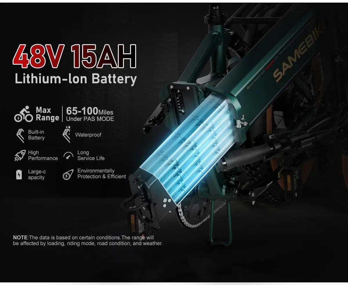 SAMEBIKE XWLX09-II VTT électrique 1000w à Pneus Larges