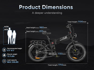 SAMEBIKE RS-A02 VTT électrique Pliant Tout-terrain