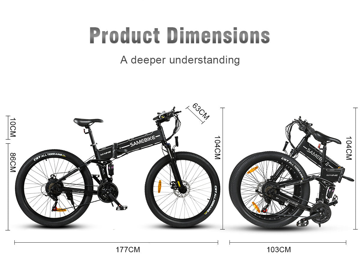 SAMEBIKE LO26-II-FT 750W Moteur Vélo électrique pliable