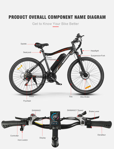 SAMEBIKE SY26-II Vélo électrique Tout terrain